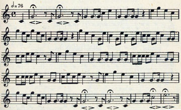 LAST POST musical notation.
