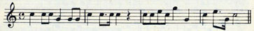 COMMODORE'S SALUTE musical notation.