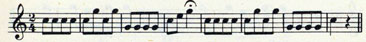 LANDING PARTY musical notation.