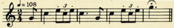 ROYAL MARINES Chatham Division musical notation.