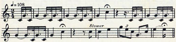 ROUSE musical notation.