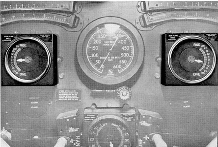 Figure 11-17. Bow and stern plane angle indicators installed at diving station.