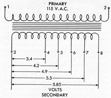 Figure 13-20. Transformer wiring diagram.