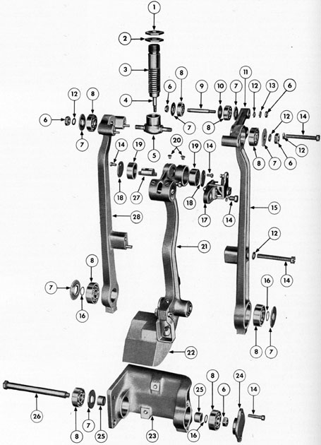 Figure 13-57. Auxiliary and main balance arm partially disassembled.