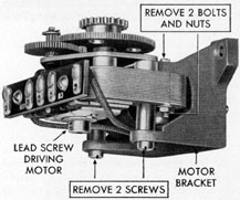 Figure 5-49. Replacing lead screw drive motor,
Step 1.