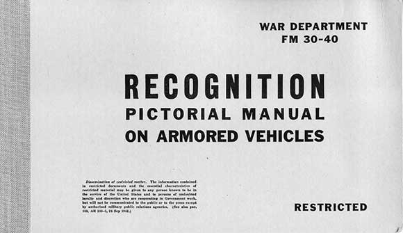 FM30-40
RECOGNITION 
Pictorial Manual
on Armored Vehicles