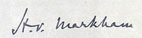 H.V. Markham signature.