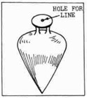 Fig. 102, Plumb Bob with hole for line.