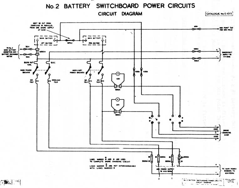 No 2 Battery Switchboard Power Circuits - Circuit Diagram