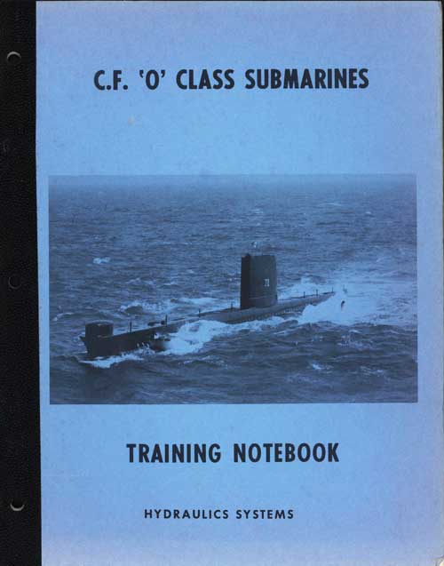 C.F. O Class Submarines
Training Notebook - Hydraulics Systems