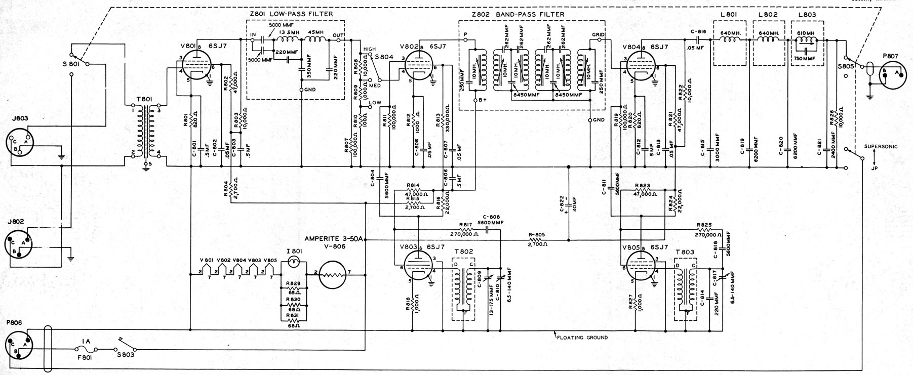 Schematic diagram of the supersonic-converter unit.