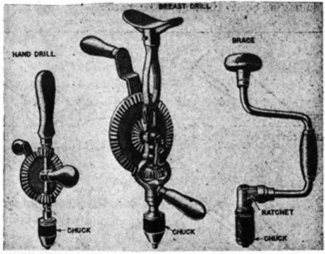 FIG. 50. HAND DRILLING TOOLS.