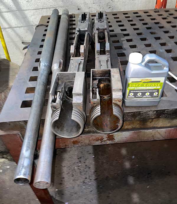 guns on the welding table