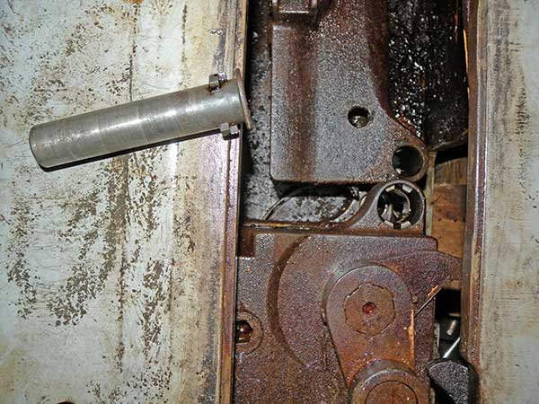 bolt laying over open door