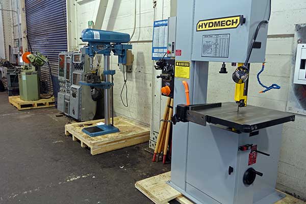 photo of saws and grinder in the shop