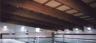 Roof of pool at University of Wisconsin Center,
