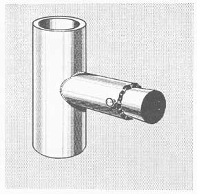 Figure 34-28. Wooden plug used to blank off a low-pressure pipe line.