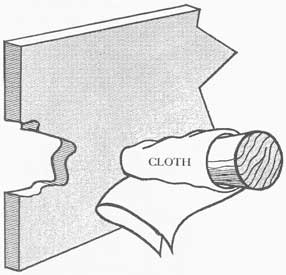 Figure 34-6. Plug wrapped with cloth prior to inserting in hole.