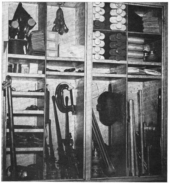 Figure 35-A. Tools and equipment in repair lockers must be checked by inspection and inventory.