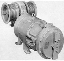 Figure 4-4. D.C. motor for antenna and periscope hoist, equipped with magnetic disk brake.