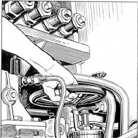 Drawing of the valve being changed.
