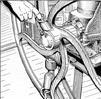 Drawing of steering wheel.