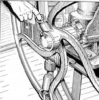 Drawing of steering wheel.