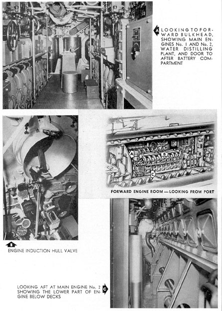 Photos of Forward engine room.