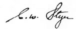 Rear Admril Styer's signature