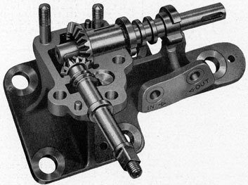 Figure 195 Operating and speed setting shafts assembled in housing.