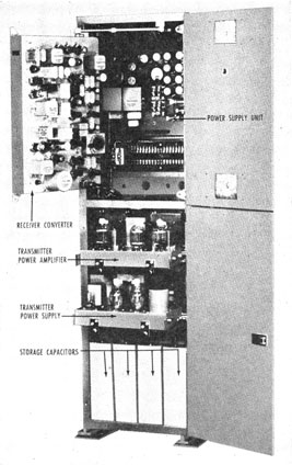 QHB-a sonar receiver-transmitter cabinet, showing interior.