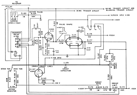 Primary keying-pulse circuit schematic.