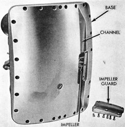Figure 6A-Exploder Mechanism Base, showing Impeller, Channel, and Impeller Guard (removed)