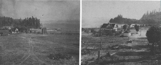 Two photos of the former Norman home.