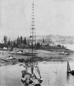 Photo of radio towers.