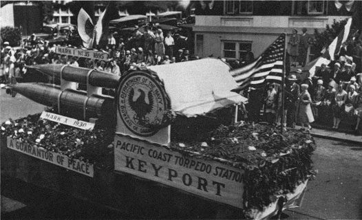 Photo of Keyport float in a Labor Day parade.
